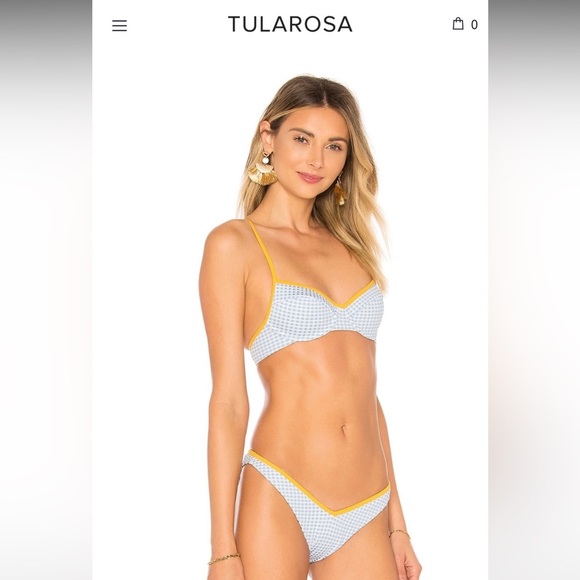 Tularosa Gingham Bikini with Mustard Accents - Picture 1 of 6